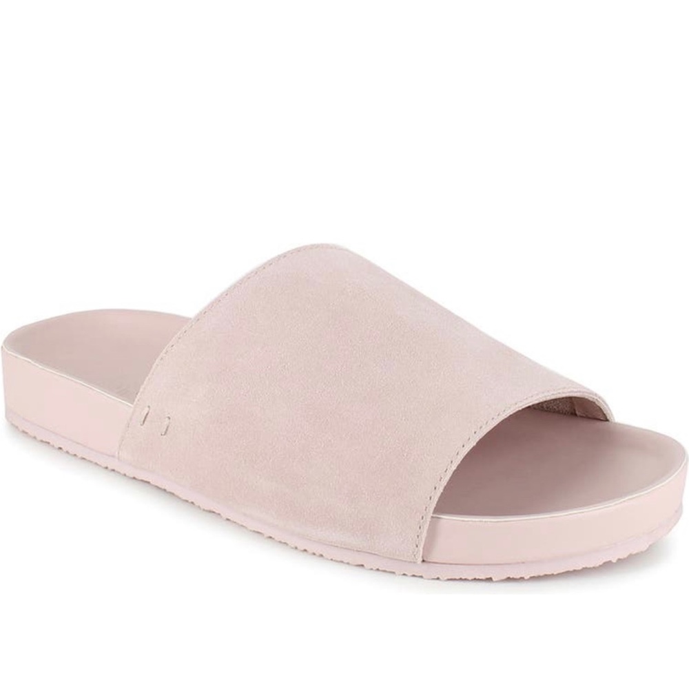 New Splendid Suede Slide Sandal Rylie Dove Light Pink size 9.5